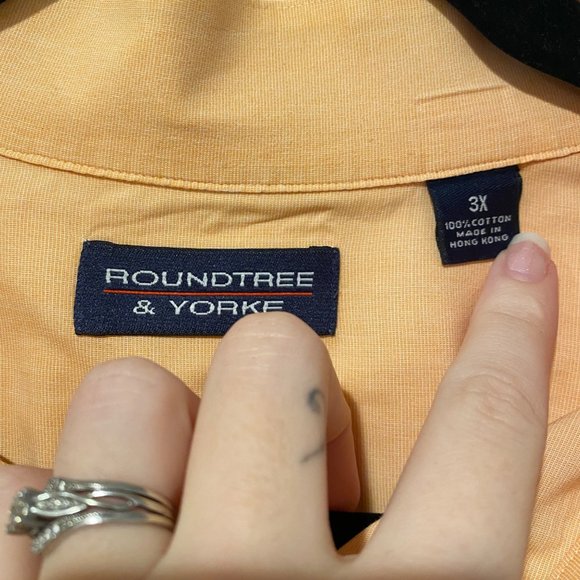 LOT OF 2 Round Tree and Yorke size 3X button down 100% Cotton - Picture 7 of 14